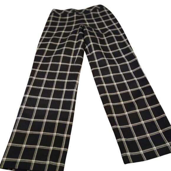 PENDLETON Virgin Wool Black Plaid Trousers 4P - like new - Picture 5 of 13